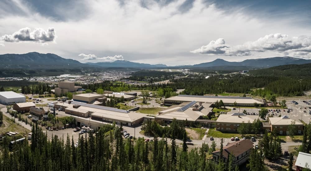 Aerial view of Ayamdigut campus in Whitehorse