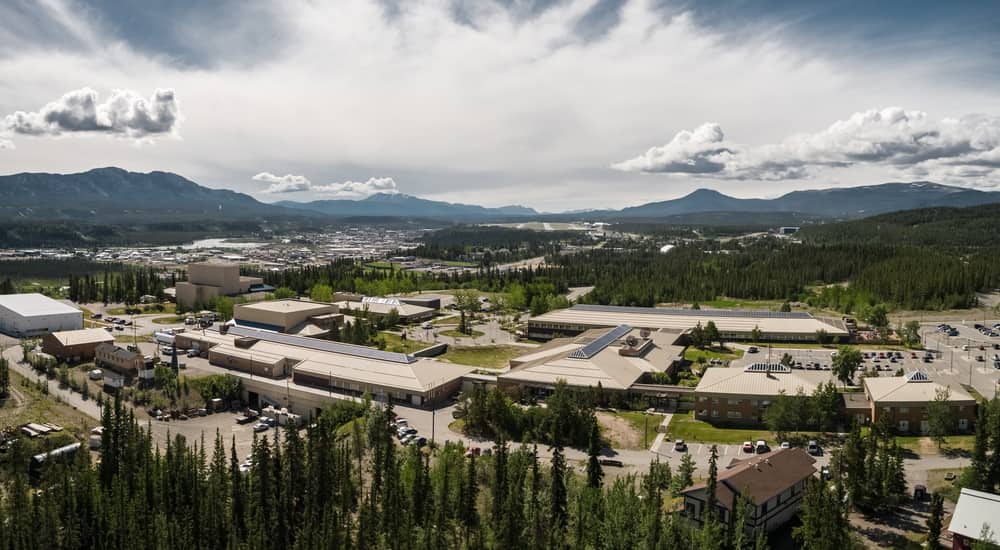Aerial view of Ayamdigut campus in Whitehorse