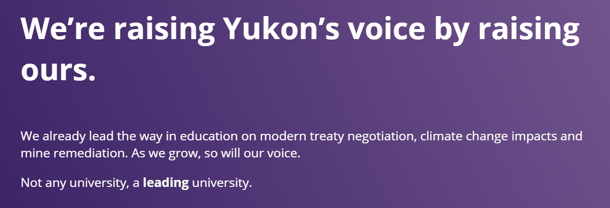 Raising our voice yukon university poster