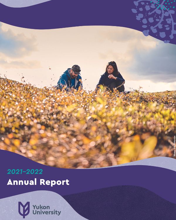 Cover of the 2023-24 Yukon University viewbook featuring a photo with crocuses
