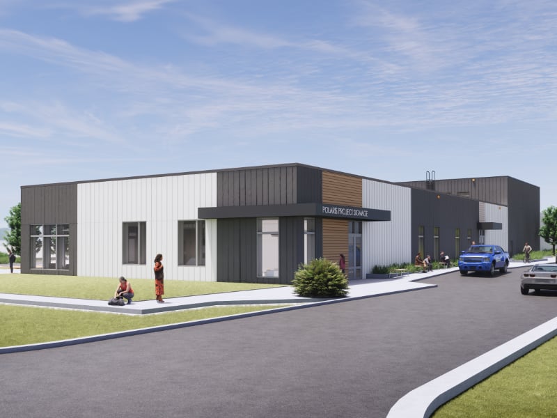 External rendering of Yukon University's new science building