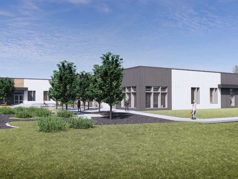 External rendering of Yukon University's new science building