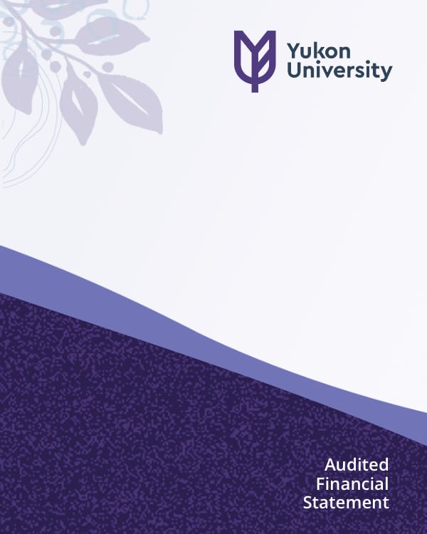 Generic report cover with purple Yukon University brand elements