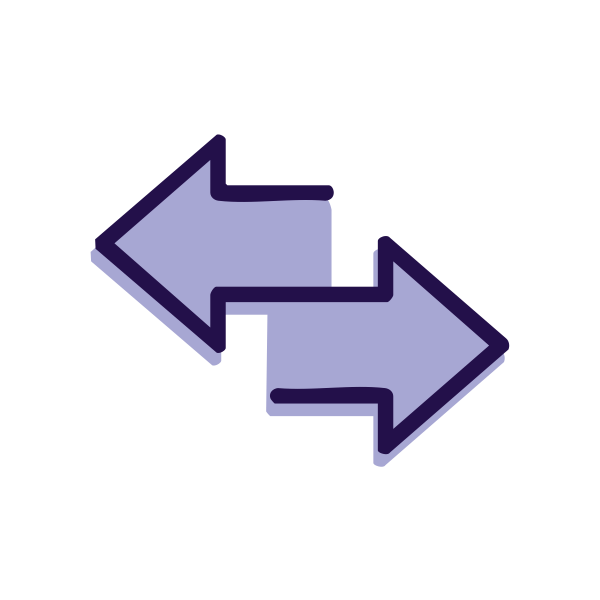 Icon of two arrows pointing opposite directions