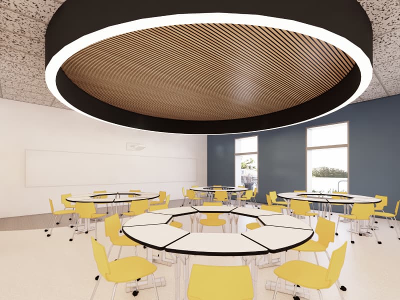 Rendering of a classroom in the science building