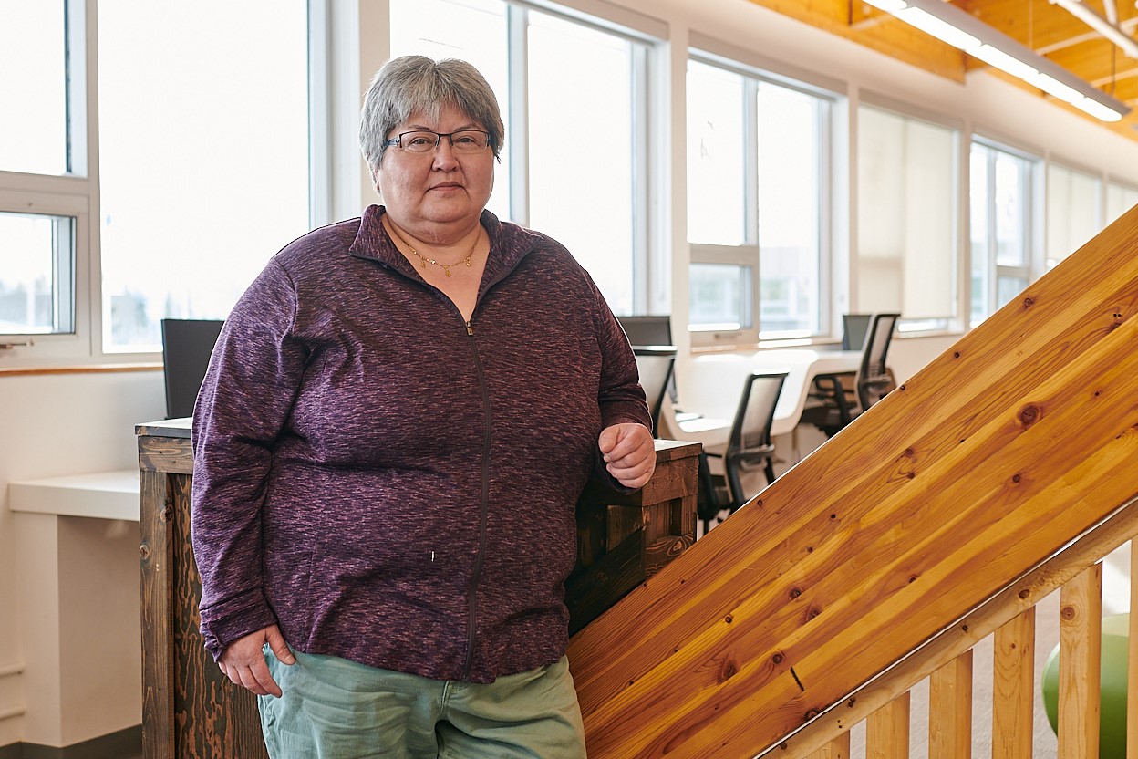 Lisa hutton in the library 