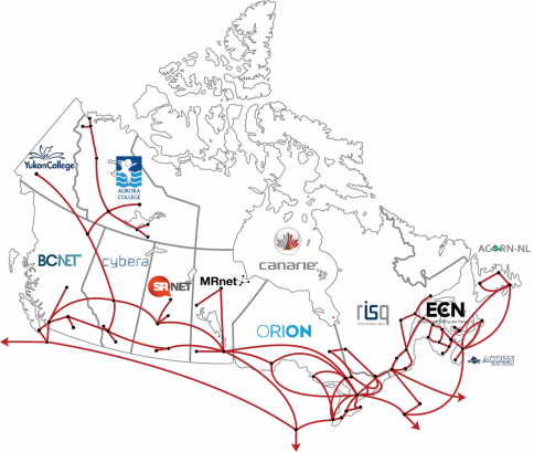 NREN network map