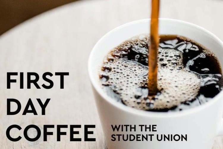 White coffee mug being filled with coffee