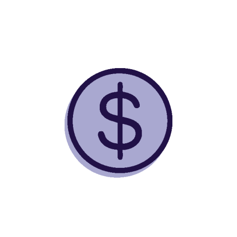 Dollar coin icon