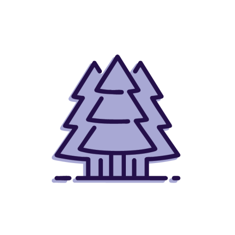 Three tree icon