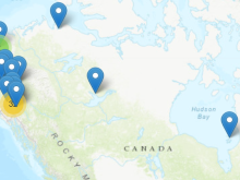 Map highlights research projects across Canada