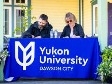 Hähkè Darren Taylor and Shelagh Rowles signing the memorandum of agreement